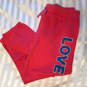 Pink ankle sweatpants